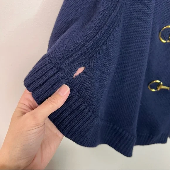 Julie Brown NYC Blue Cape Sweater - Picture 7 of 14